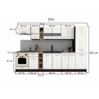 Bucatarie MARINA NEW 310 A Wenge / Decor K366